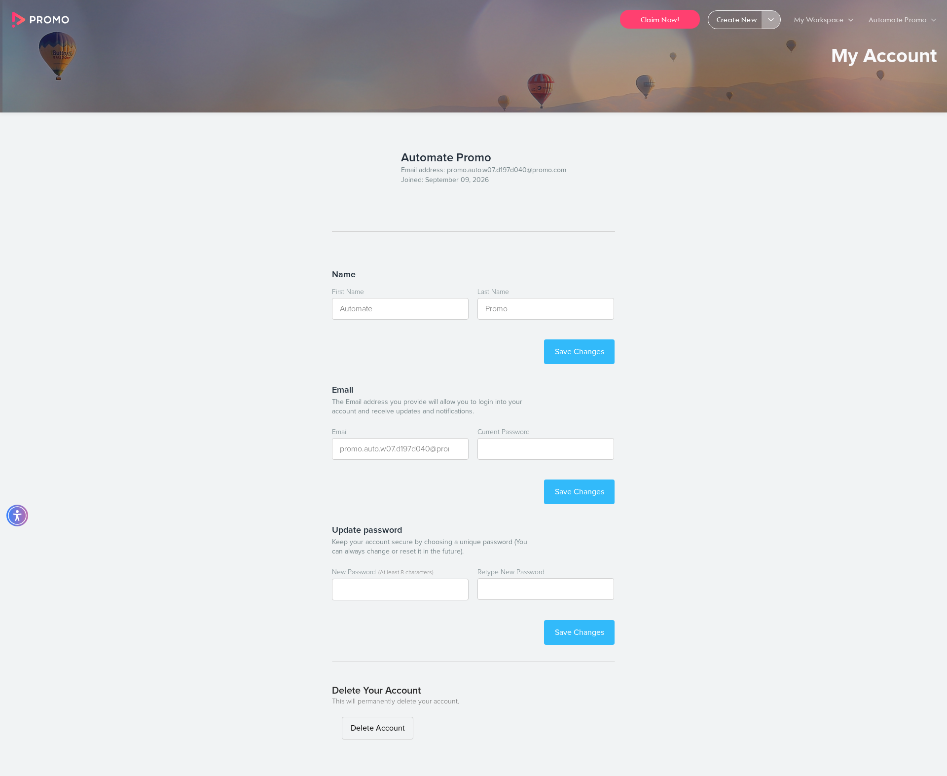 Test failure screenshot